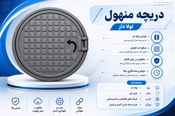 دریچه منهول لولا دار