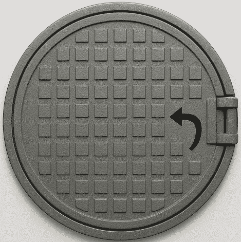 دریچه منهول لولا دار