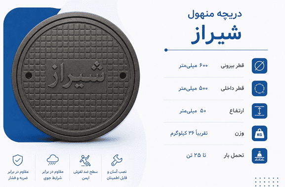 دریچه منهول در شیراز